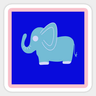 Cute blue elephant Sticker